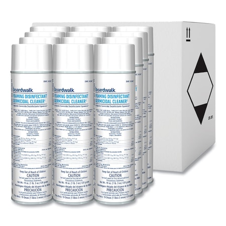 Boardwalk Foaming Disinfectant Germicidal Cleaner, Flowery Scent, 19 oz Aerosol Can, 12PK CP873BOARDWK